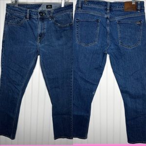 Volcom Vorta Slim Straight Jeans Size 34